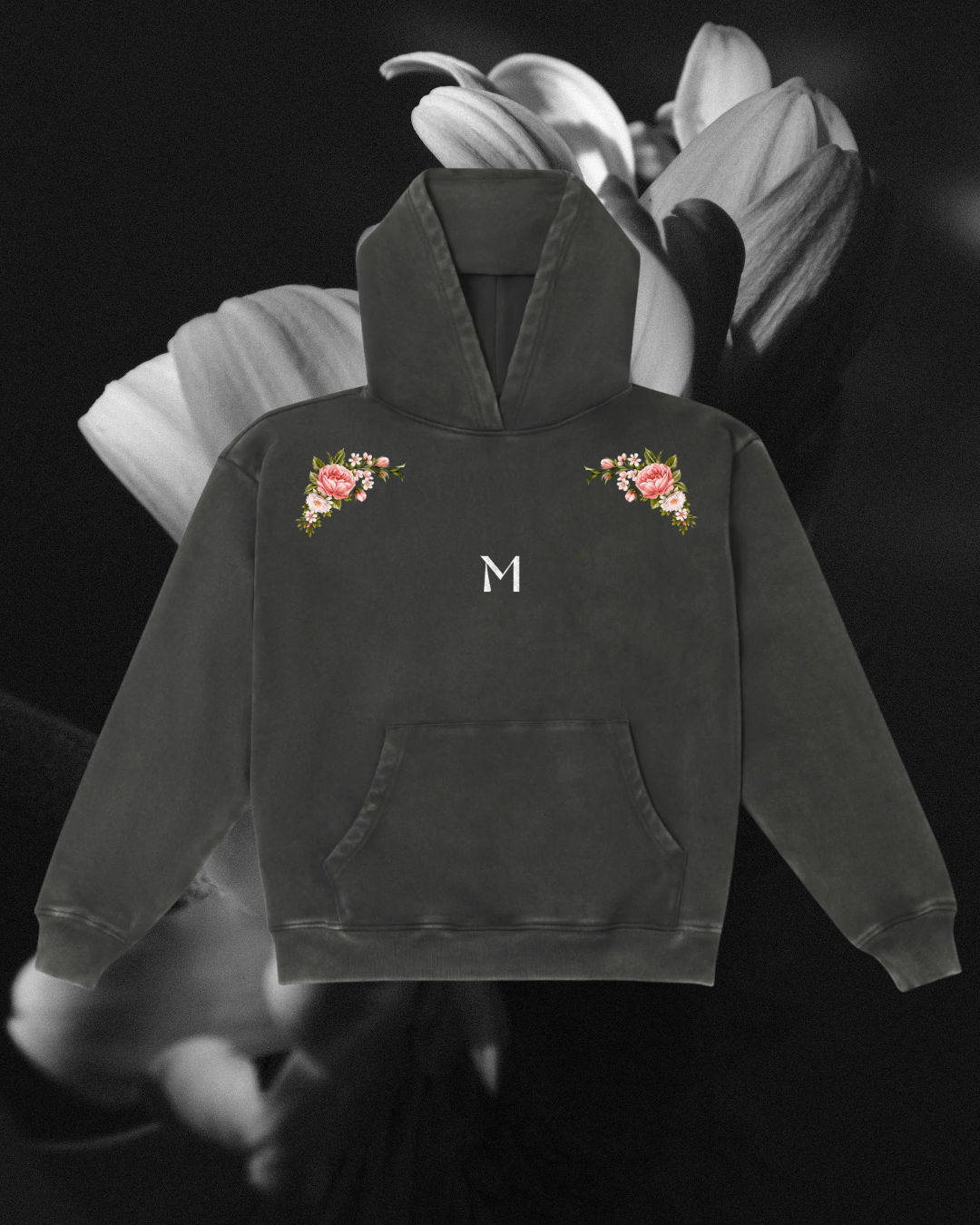 EMBROIDERED FLORAL HOODIE